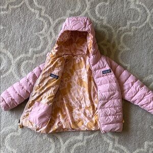 Patagonia 5t Kids Pink Puffer Jacket with Hood